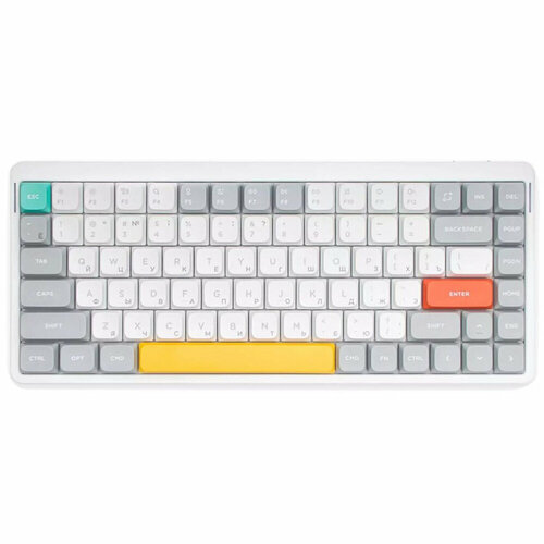 Клавиатура Nuphy AIR75 V2 low profile gateron 20 Red Switch Bluetooth white 1777400₽