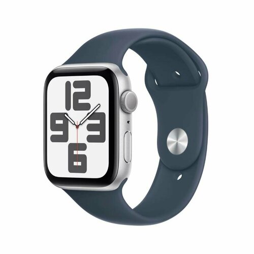 Умные часы APPLE Watch SE GPS 44mm Silver Aluminium Case with Storm Blue Sport Band - ML MREE3 2648500₽