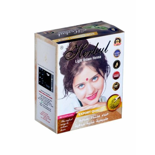 Индийская краска на основе хны LIGHT BROWN светло-коричневый