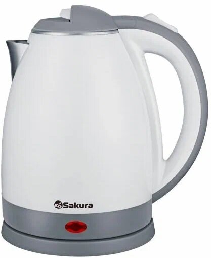 Чайник электрический Sakura SA-2138WG белый+серый с двухслойным корпусом 1.8л