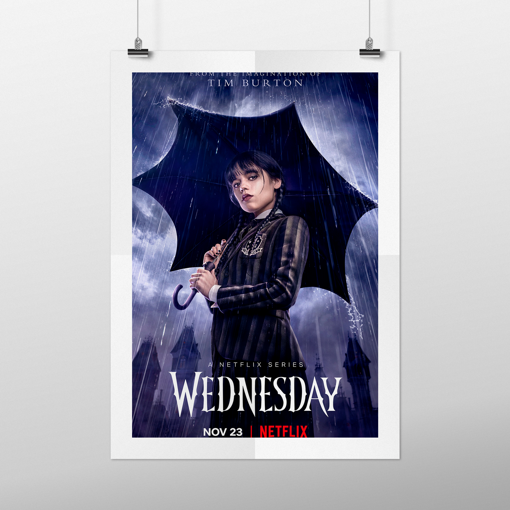 Постер "Уэнсдей" / Wednesday - плакат на стену для фанатов сериала А3