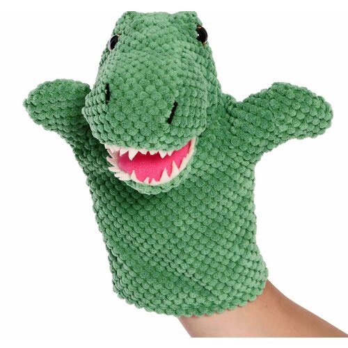 Мягкая игрушка на руку Динозавр, 26 см, цвет зелёный мягкая игрушка на руку динозавр 26 см цвет зелeный
