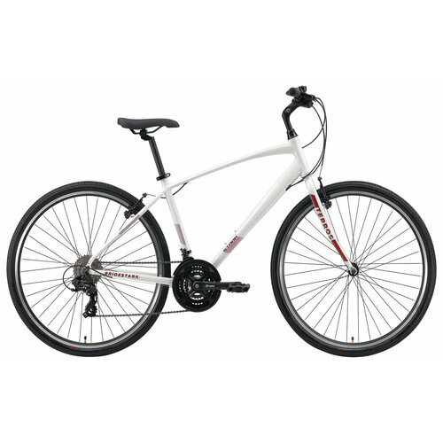 Комфортный велосипед Stark Terros 28.2 V (2024) 18 Бело-красно-серый (163-175 см)
