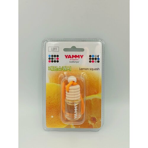 Kolibriya Yammy L011 Lemon Squash Ароматизатор салона автомобиля подвесной Лимонная свежесть 4 мл