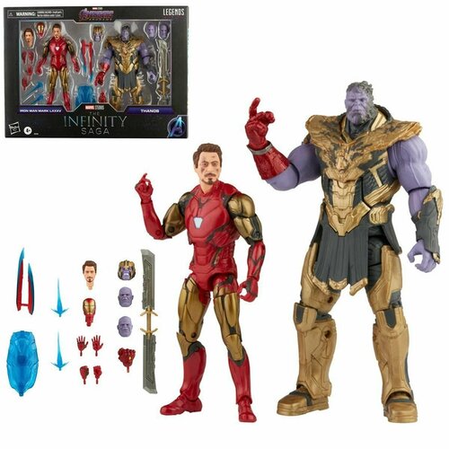 Железный человек и Танос 2 фигурки, Iron Man 85 vs Thanos конструктор thanos танос 85 деталей 23 5 см