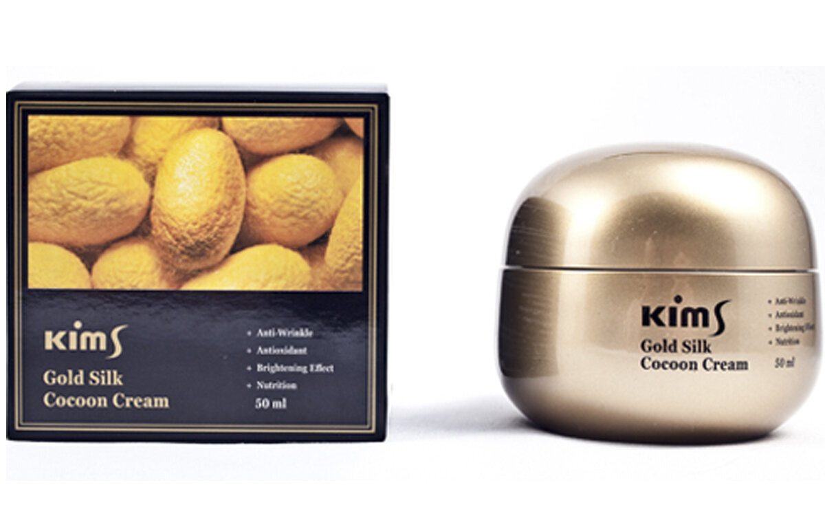 Крем для лица антивозрастной c протеинами кокона шелкопряда Kims (Кимс) Gold Silk Cocoon Cream 50 мл