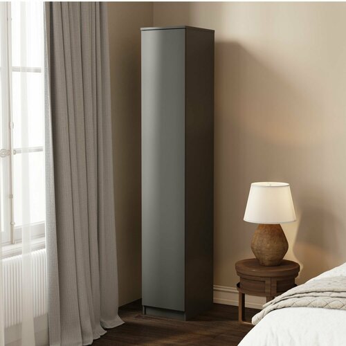 Шкаф пенал Мори 40х210 Графит однодверный 8221₽