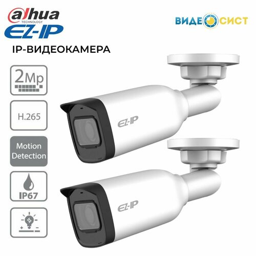 Камера видеонаблюдения уличная 2Мп 2 шт EZ-IP EZ-IPC-B2B20P-ZS 1257000₽