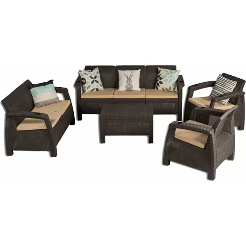 Комплект садовой мебели Wiilla Jazz Set с подушками (коричневый)
