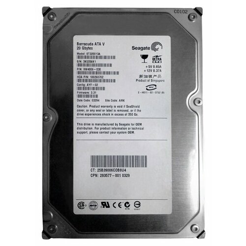 Жесткий диск Seagate 9W4006 20Gb 7200 IDE 35 HDD 2285₽