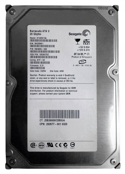 Жесткий диск Seagate 9W4006 20Gb 7200 IDE 3.5" HDD