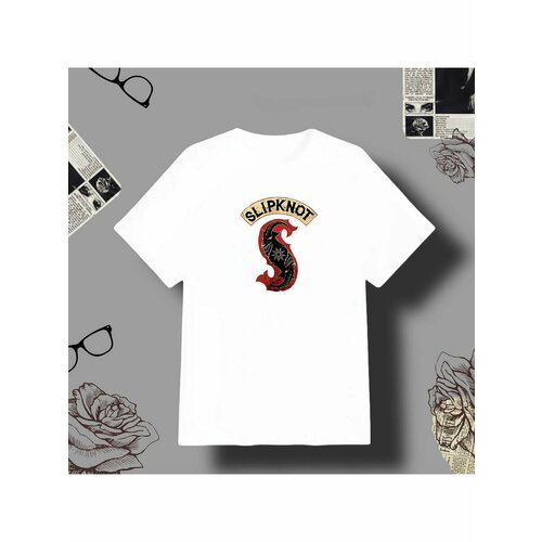 Футболка slipknot рок группа, размер XL, белый футболка design heroes группа slipknot мужская черная xl