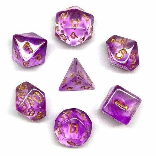 Ork's Workshop Кубики ДнД (7 шт) / Дайсы для DnD / Dungeons & Dragons / RPG / Серень yernea 7pcs set high quality multiaspect dice multi color transparent acrylic dice d4 d6 d8 d10 d10% d12 d20 rpg dice