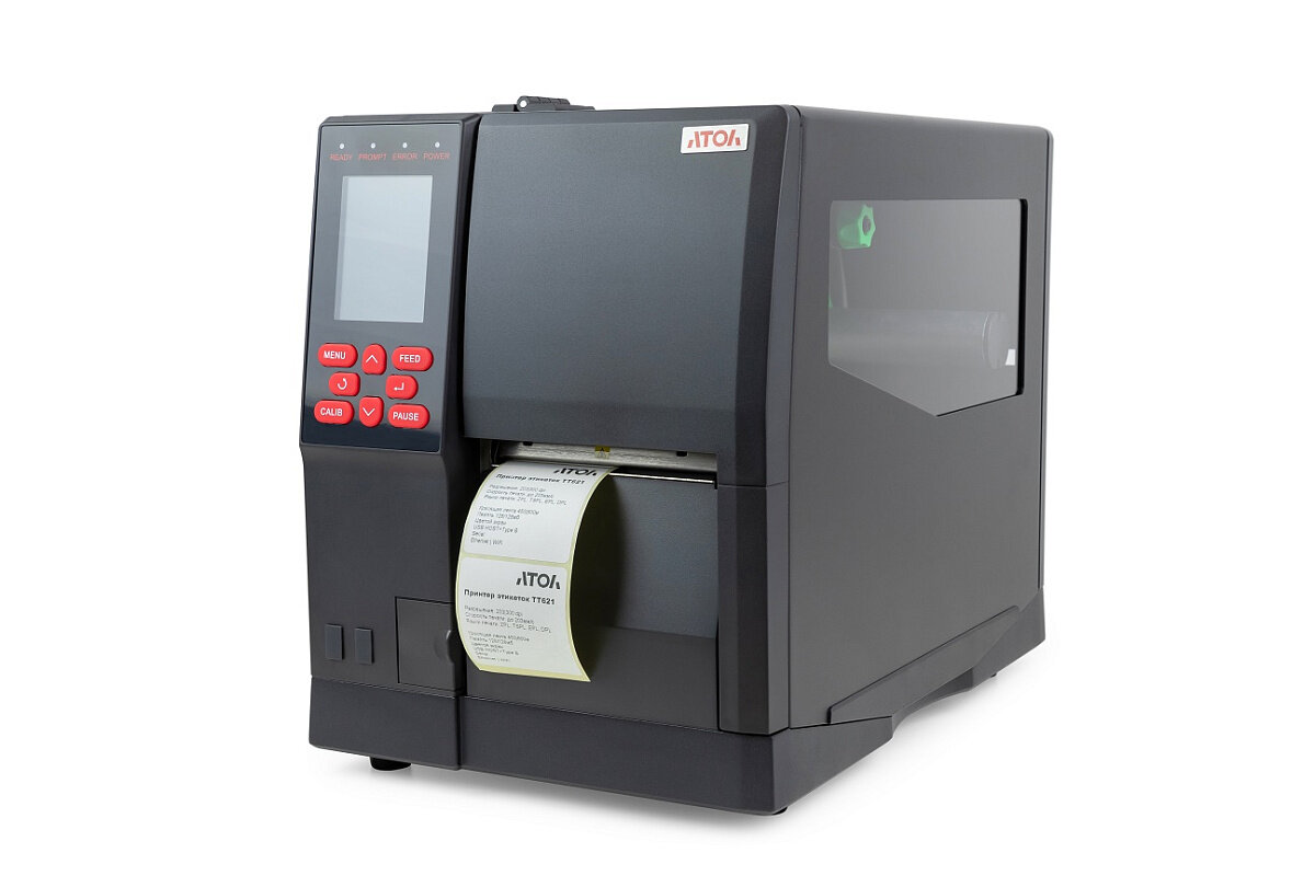 Промышленный принтер этикеток АТОЛ TT621 (термотрансфертная печать, 300 dpi, USB, RS-232, Ethernet, ширина печати 104 мм, скорость печати 150 мм/с)