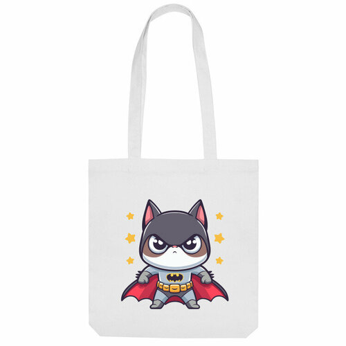 Сумка шоппер Us Basic, белый сумка кот супергерой бежевый