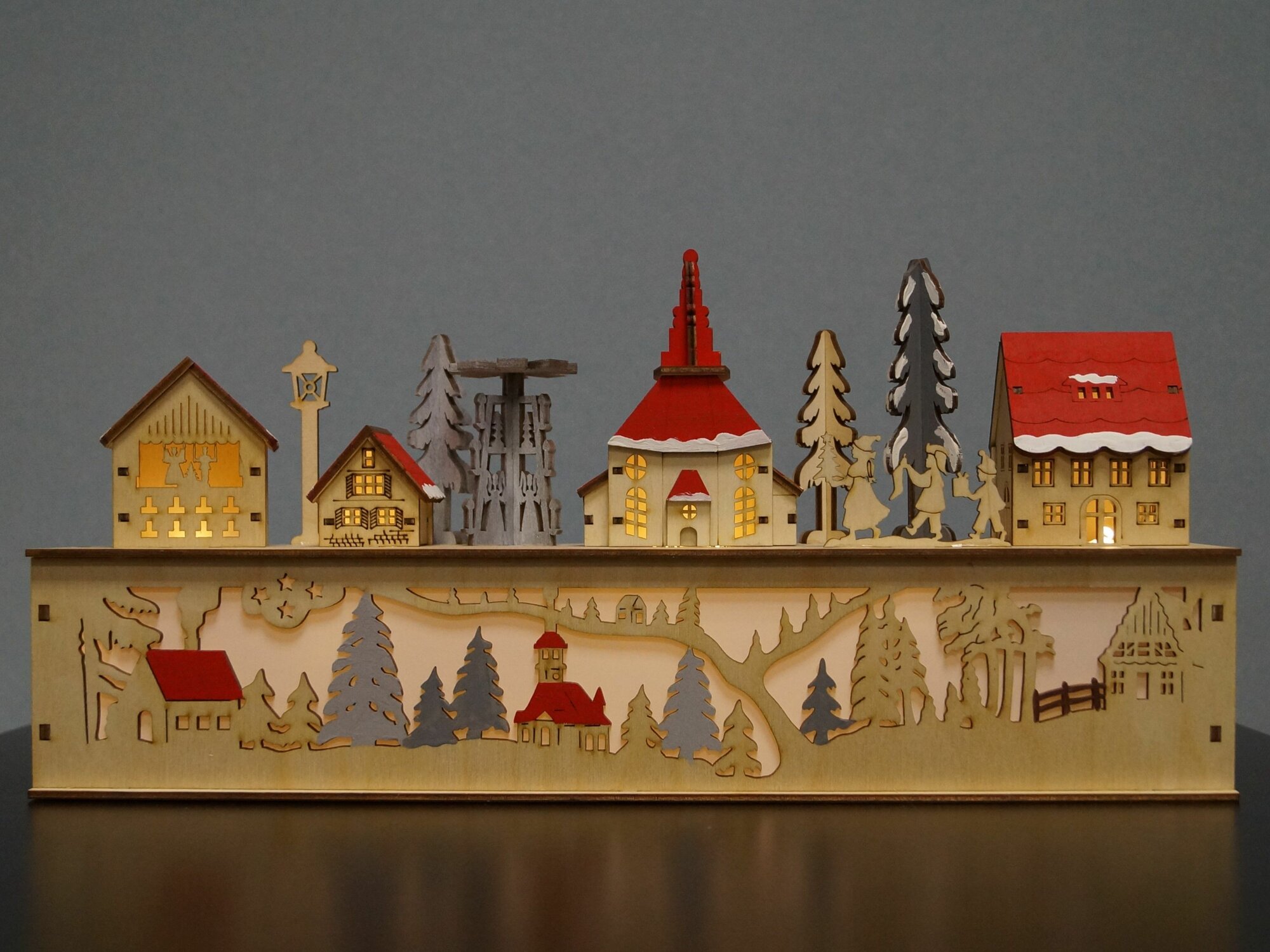 Светильник декоративный рождественский миттенвальд, высота 19 см, на батарейках, с таймером