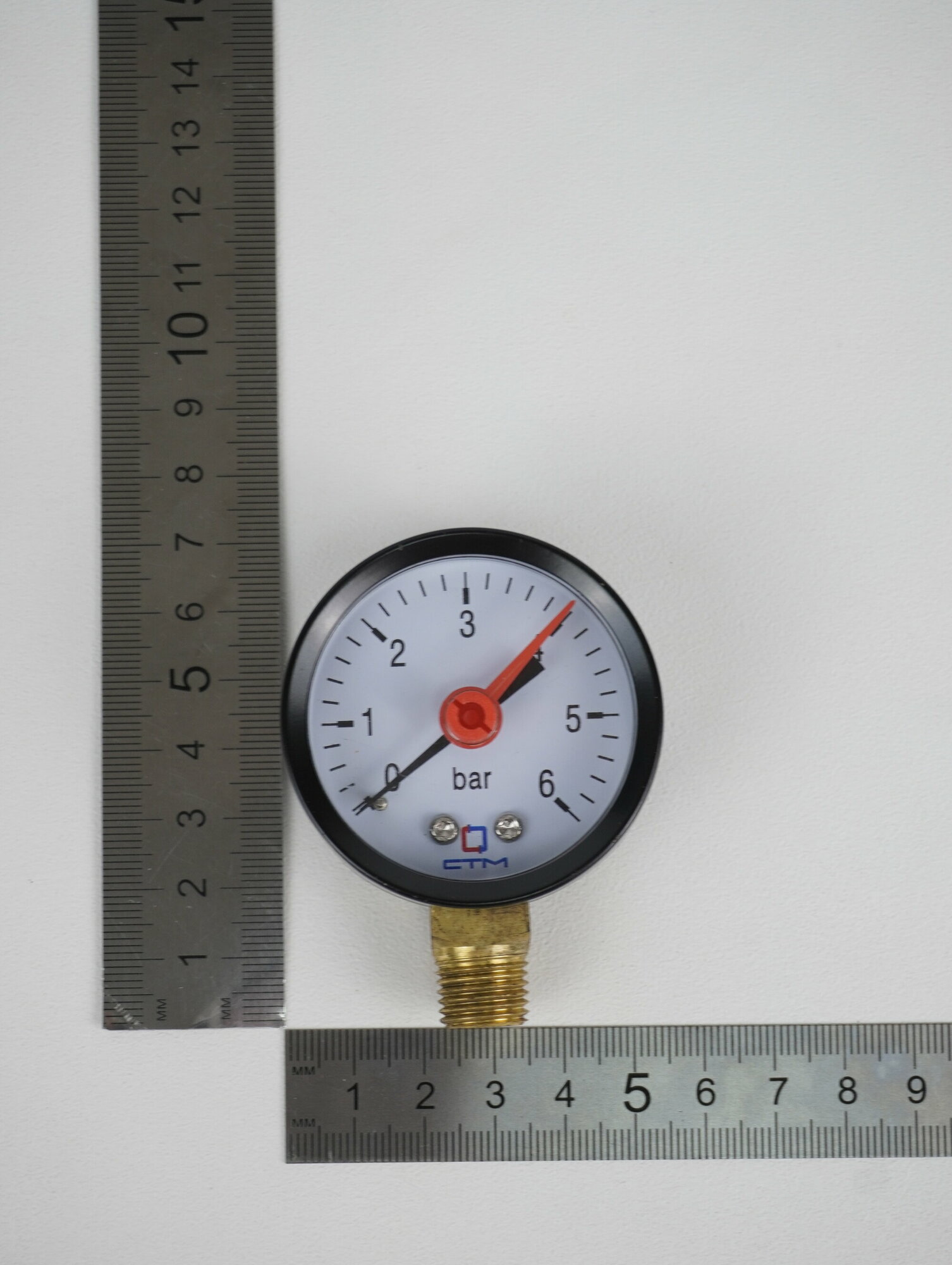 манометр СТМ вертикальный радиальный 1/4" 0-6 бар - фото №7