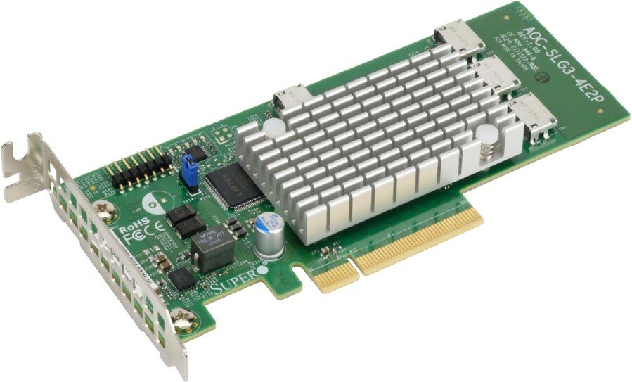 Адаптер SuperMicro Адаптер NVMe Supermicro PCIe 4P Switch AOC-SLG3-4E2P