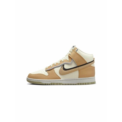 Кроссовки NIKE Dunk High, размер 42.5 EU, белый, желтый