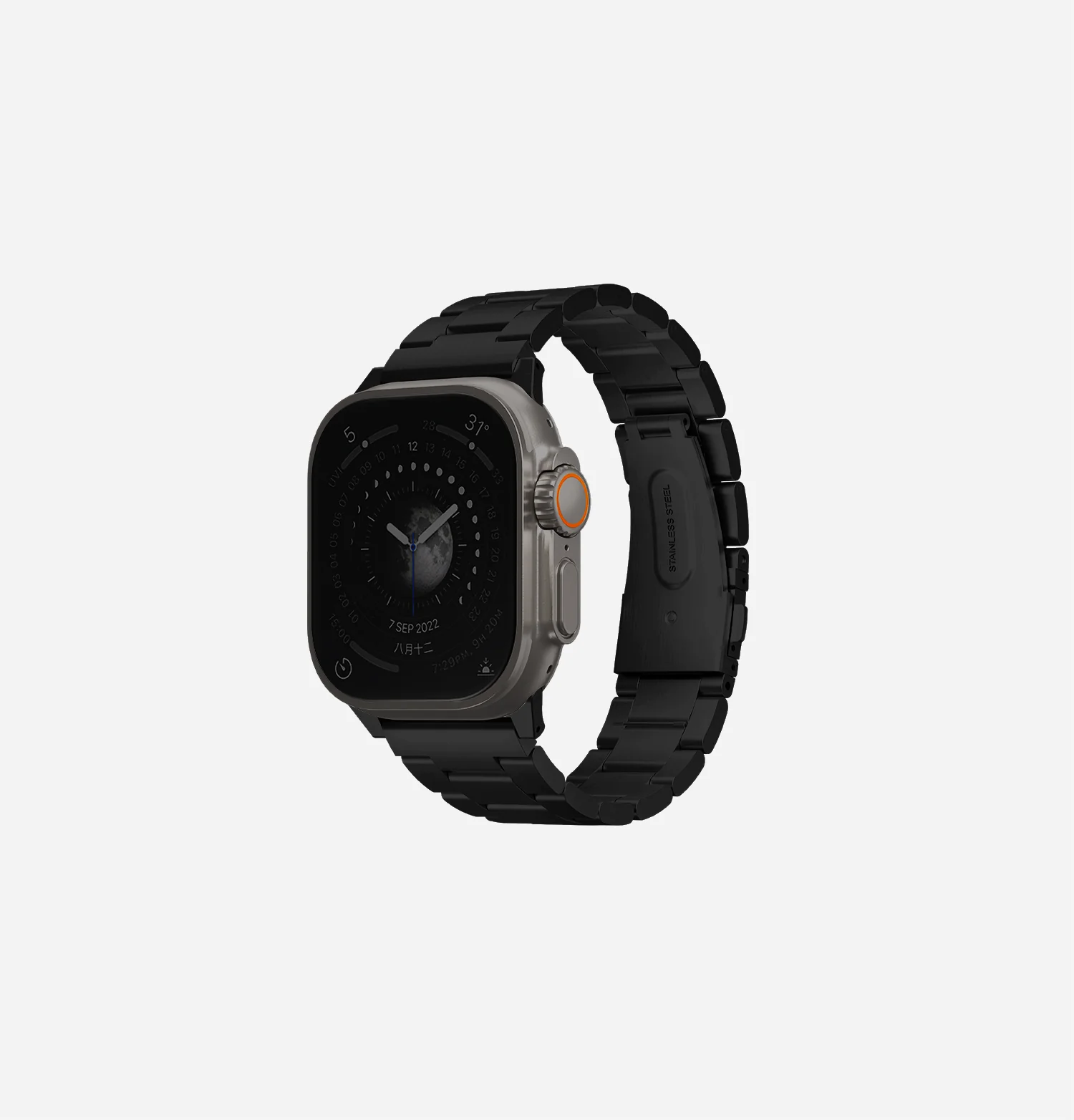 Uniq для Apple Watch 49/45/44/42 mm ремешок Strova MAG Strap Link Steel Black