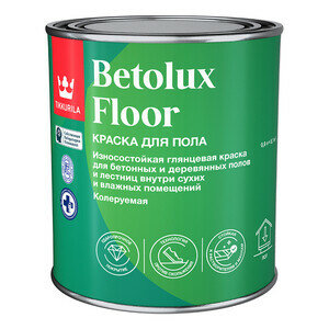 фото Краска Tikkurila Betolux для пола глянцевая основа С 0,9 л