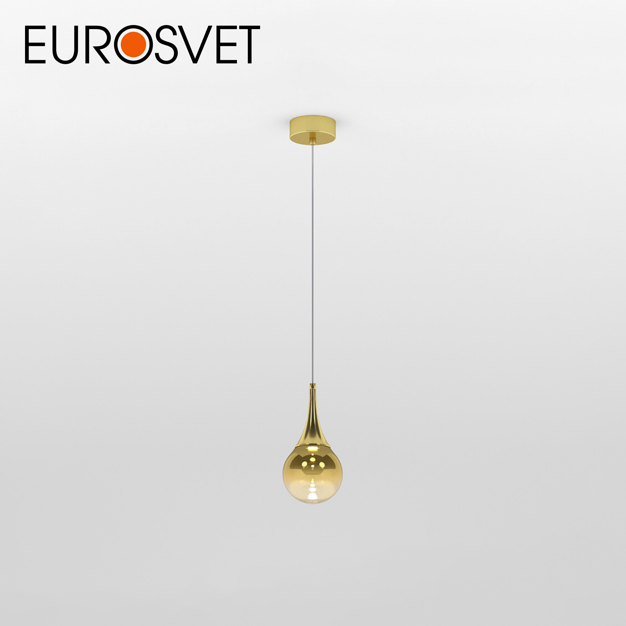 Подвесной светодиодный светильник Eurosvet Adour 50256/1 LED, 4000 К, золото, IP20