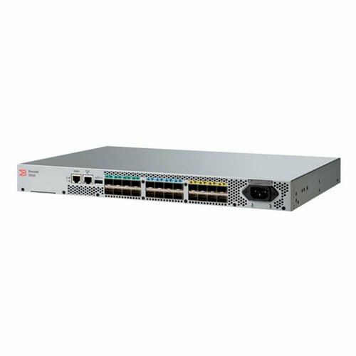 Brocade Коммутатор Brocade Brocade G610S 24-port FC Switch 24 ports licensed 24x16Gb FC Enterprise Bundle Lic ISL Trunking Fabric Vision Extended Fabric including 24x FC 16Gb SWL SFPs transceivers 1 PS Rail Kit 1Yr G610 1056960₽