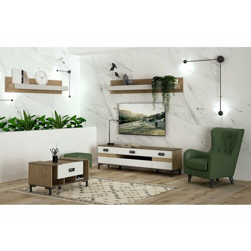 Гостиная Серия 3 комплект 2 дуб харбор золотойбелый 59050₽