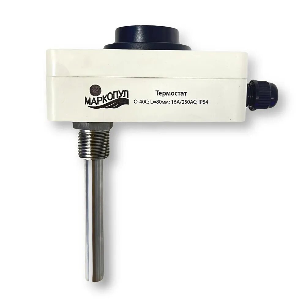 фото Термостат погружной TRI-40-160, 0-40С, L-80мм, 16А/250АС, IP54, для бассейна