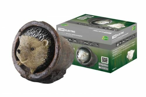 Светильник Tdm Electric ПП-2019 "Ежик в кашпо" на солнечных батареях, 14,5x11x11 см, SQ0330-0170