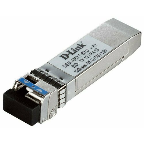 Трансивер D-Link 436XT-BXU/20KM/B2A трансивер d link 436xt bxu 20km b2a sfp 1x10gbase lr tx 1270nm rx 1330nm singlemode 20km