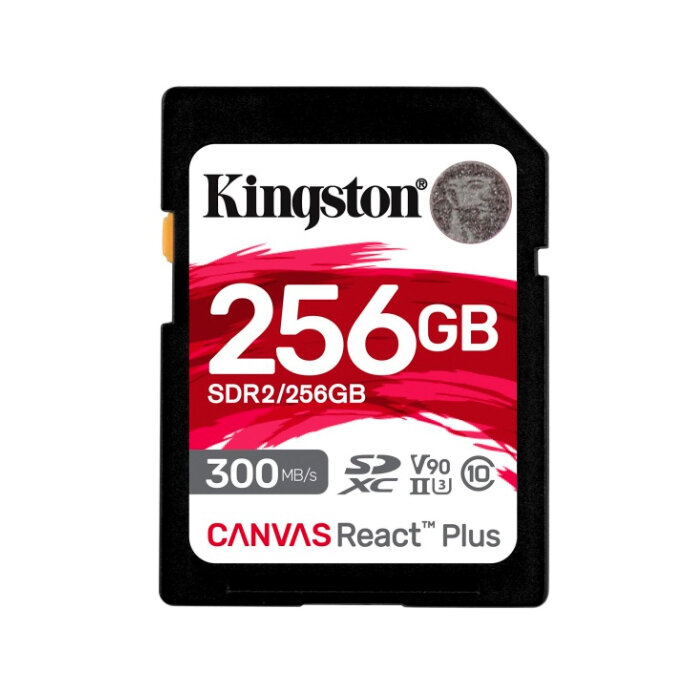 Карта памяти Kingston SDXC 256Gb Class10 SDR2/256GB Canvas React Plus w/o adapter