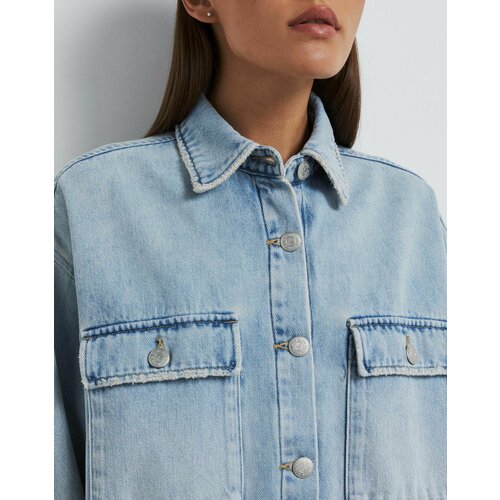Куртка-рубашка Gloria Jeans, размер L-XL/170, голубой джинсовая куртка fashion размер 170 коралловый