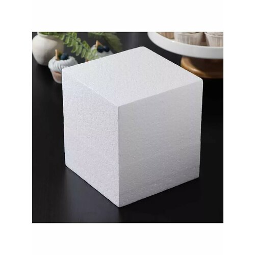 Фальшярус для торта квадратный 1818 см h20 см цвет бел 758₽