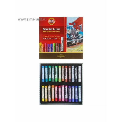 Пастель сухая мягкая 24 цвета 3838₽