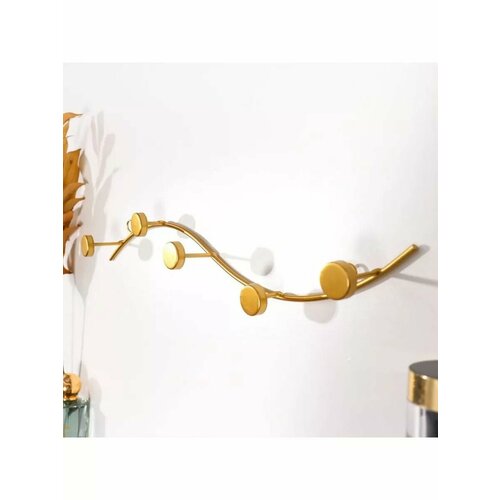 Крючки декоративные Волна с точками золото 6х40 см 1015₽