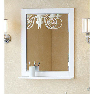 фото Зеркало с полкой Corozo Техас 50х70 белое (SD-00000586)