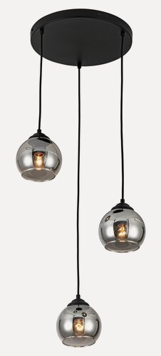 Изображение товара Люстра De Fran LP-4303 BK Е27 3*40Вт, черный с дымчатым стеклом, серия вега