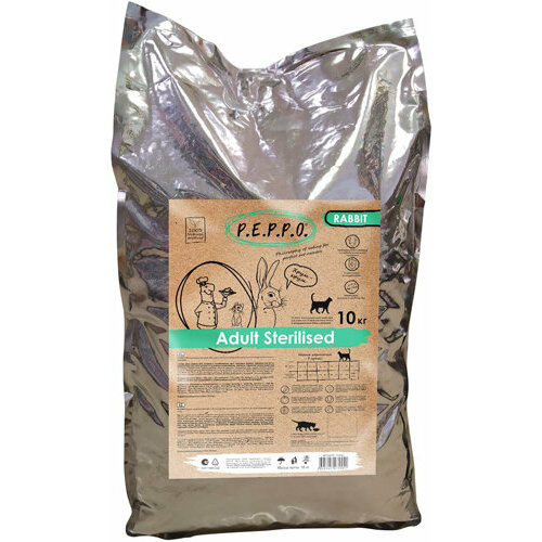 Пеппо 74551 Adult Sterilised Rabbit сух для стерилизованных кошек и кастрированных котов Кролик 10кг 11075₽