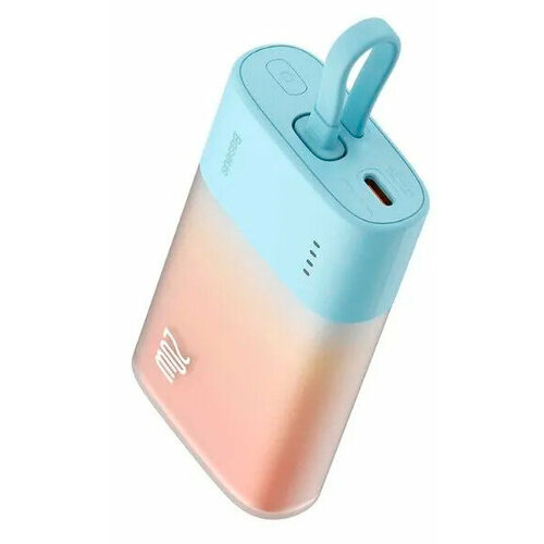 Внешний аккумулятор Xiaomi Baseus Pocket Fast Charging Power Bank Lighting 5200 mAh PPKDC05L Orange 249900₽