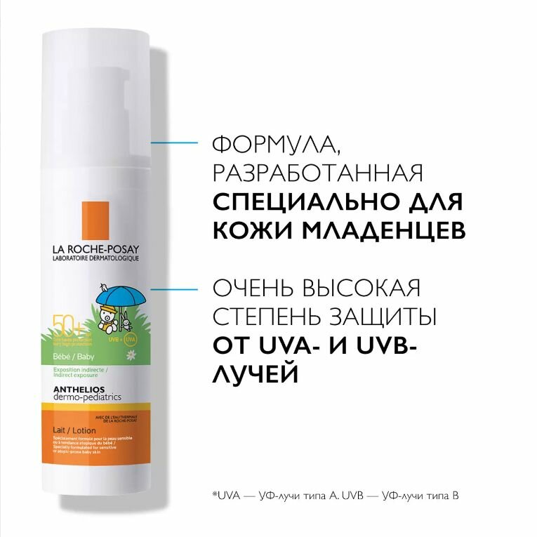 La Roche-Posay Cолнцезащитное молочко для младенцев и детей Dermo-Pediatrics SPF 50+/PPD 39 50 мл