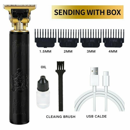 Электрическая машинка для стрижки волос модель T9 цвет черный материал корпуса ABS 50200₽