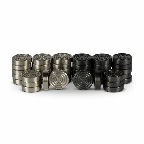 Набор шашек AUTHENTIC MODELS черный с серебром 18х8 Н 4 см