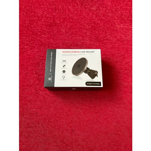 Monocarbon Car Mount with MagSafe + Car Charger / Автомобильный держатель для телефона, Коричневый