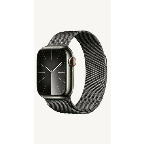 Умные часы Apple Watch Series 9 45 мм Stainless Steel Case GPSCellular Graphite Milanese Loop 10900000₽