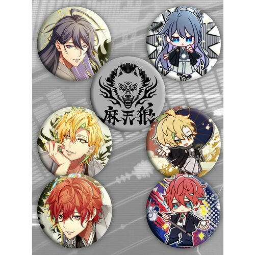 Набор значков Hypnosis Mic Гипнотический микрофон Matenro 7 шт 44 мм 44000₽