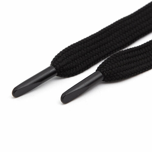 6220-0134 Шнурки плоские с металлическим наконечником 10мм150см 2 штупак черный 200₽