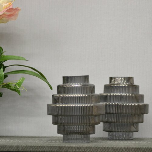 Ваза дымчатая, 2 шт