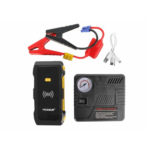 Пусковое устройство для аккумуляторов с компрессором FOXSUR FJS-800 11952₽