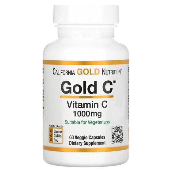 Витамины California Gold Nutrition Gold C витамин С 60 капсул 1000 мг